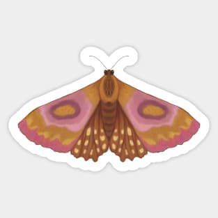 Gold and Purple Boho Moth Sticker